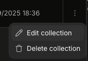 Edit collection button