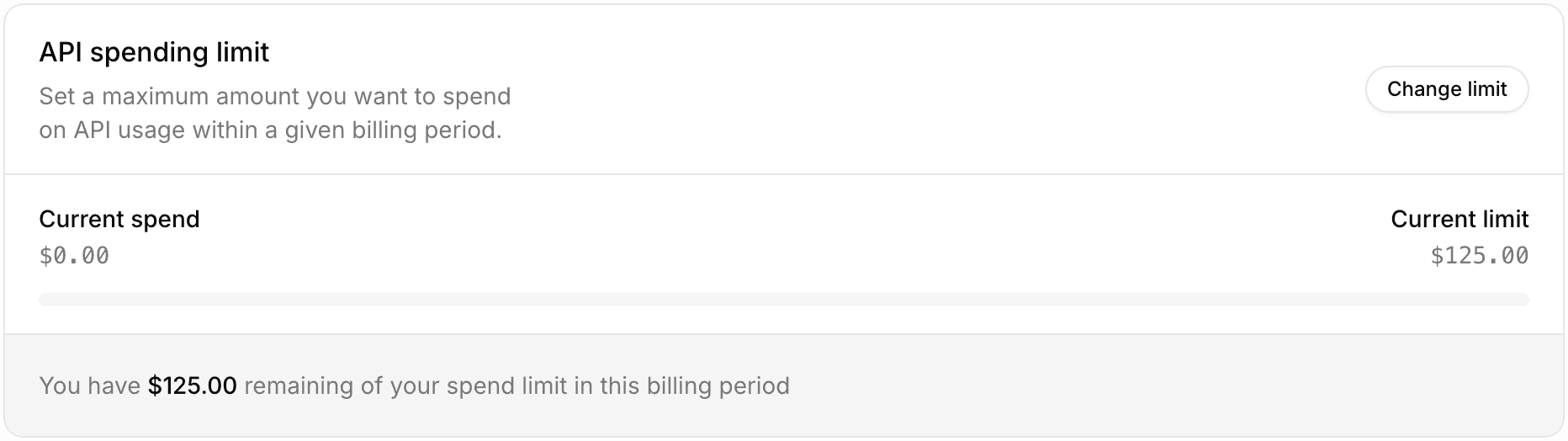 Invoiced spending limit on billing settings