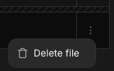 More options menu showing delete document action