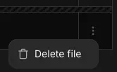 More options menu showing delete document action