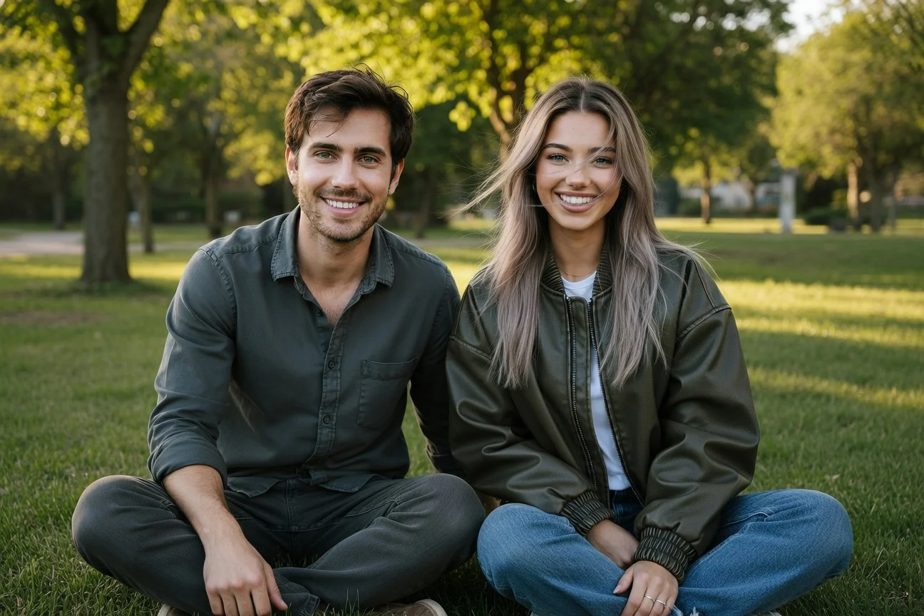 Merged result combining man and woman